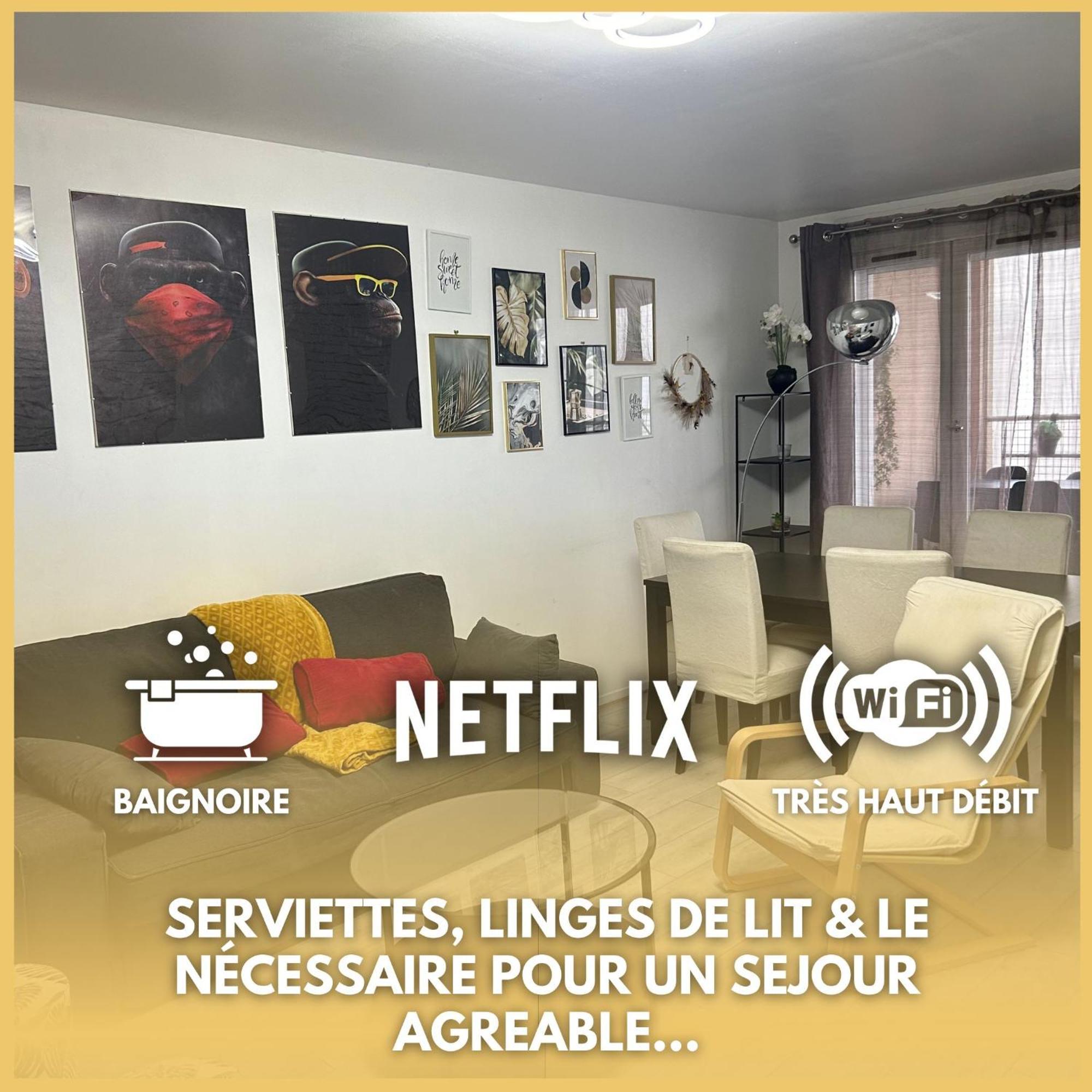 Appartement - Proche Rer - 2 Chambres & 4 Lits Double - Paris Orly Courcouronnes Buitenkant foto